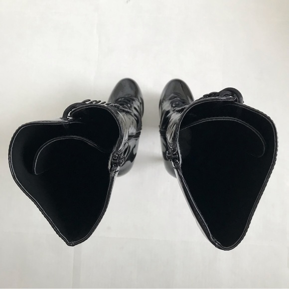 PLEASER Flamingo 8" Heel, 4" Platform Lace-Up Stretch Knee Boot, Side Zip Shoes - Picture 13 of 14